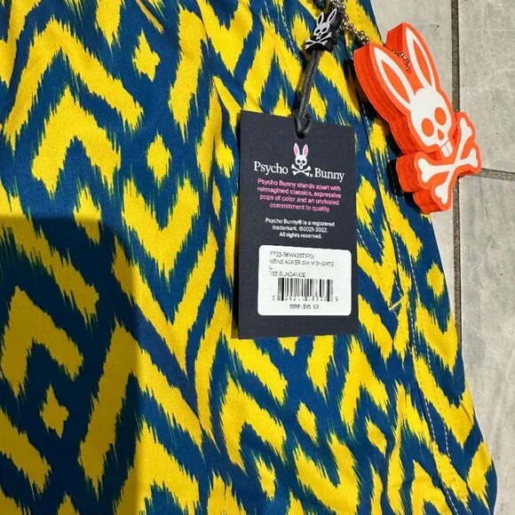 NWT $95 Psycho Bunny Board Shorts/Swim Trunks Size Large